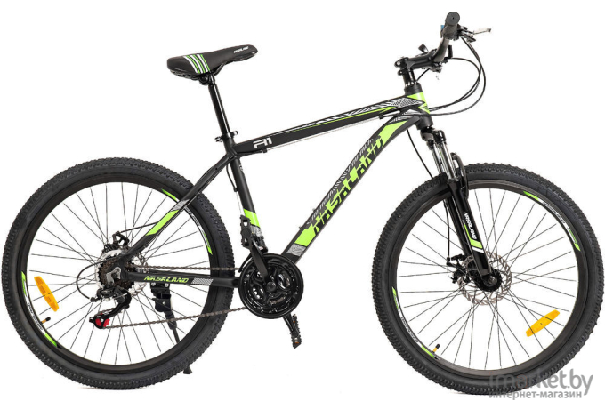 Велосипед Nasaland R1 26 р.18 черный/зеленый