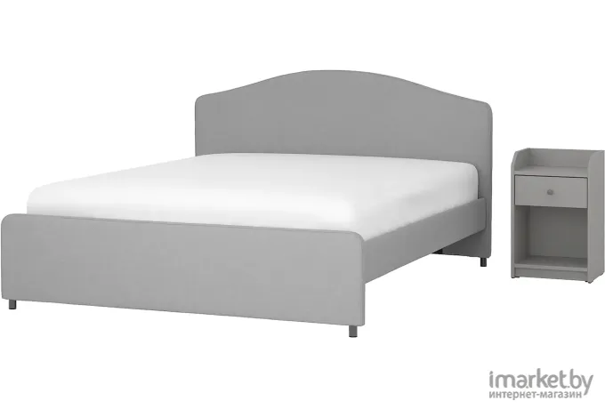 Спальня Ikea Хауга/Лофаллет бежевый/белый [194.860.54]