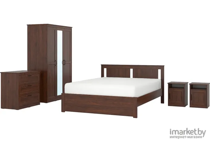 Спальня Ikea Сонгесанд коричневый [694.881.83]