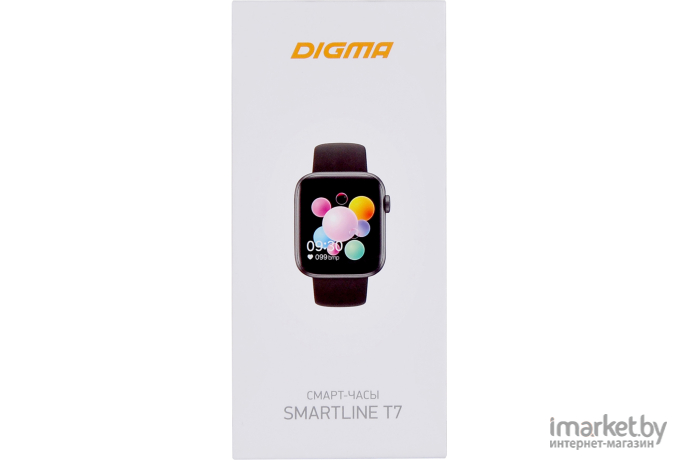 Умные часы Digma Smartline T7 черный [T7B]