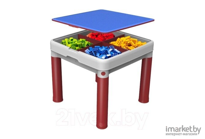 Стол Keter Construction Play Table красный/синий [227497]