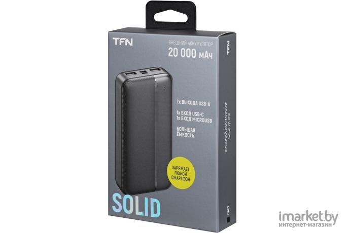 Портативное зарядное устройство TFN Solid 20 черный [TFN-PB-282-BK]
