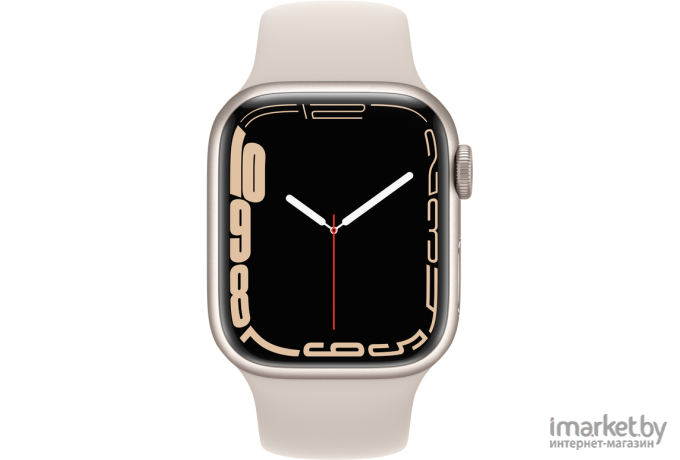 Умные часы Apple Watch Series 7 41mm Starlight Aluminium Case with Starlight Sport Band [MKMY3RU/A]