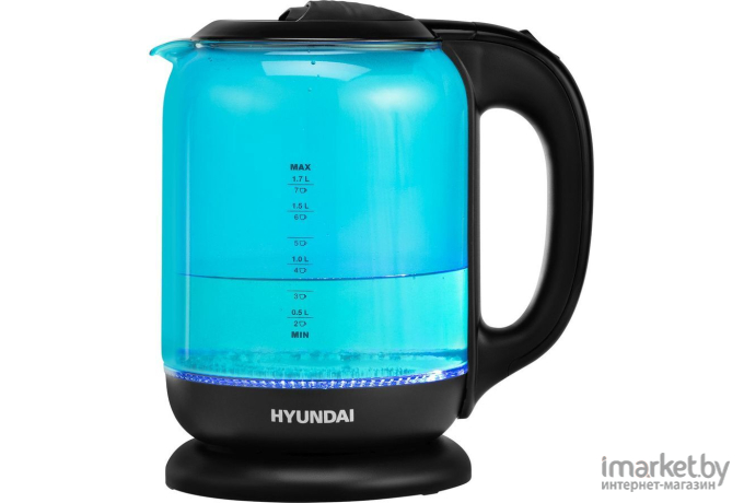 Электрочайник Hyundai HYK-G2806 голубой/черный
