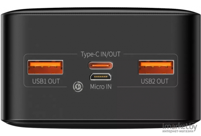 Портативное зарядное устройство (power bank) Baseus PPDML-N01 Bipow Digital Display 30000mAh 20W Black