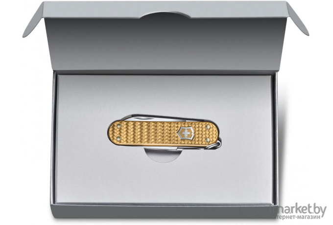 Туристический нож Victorinox перочинный Classic Precious Alox 58мм 5 функц. золотистый [0.6221.408G]