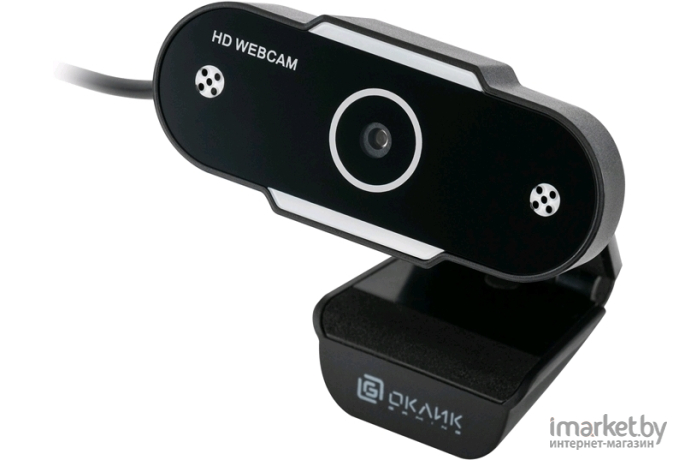 Web-камера Oklick 1Mpix  USB2.0 с микрофоном черный [OK-C012HD]