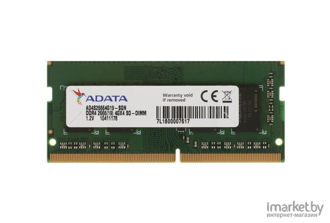 Оперативная память A-Data 4GB DDR4 SO-DIMM PC4-21300 (AD4S26664G19-SGN)