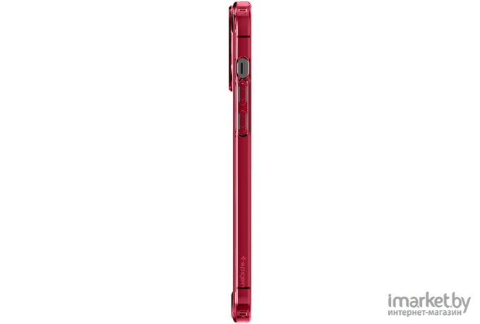 Чехол для iPhone 13 Pro гибридный Spigen SGP Ultra Hybrid прозрачно-красный