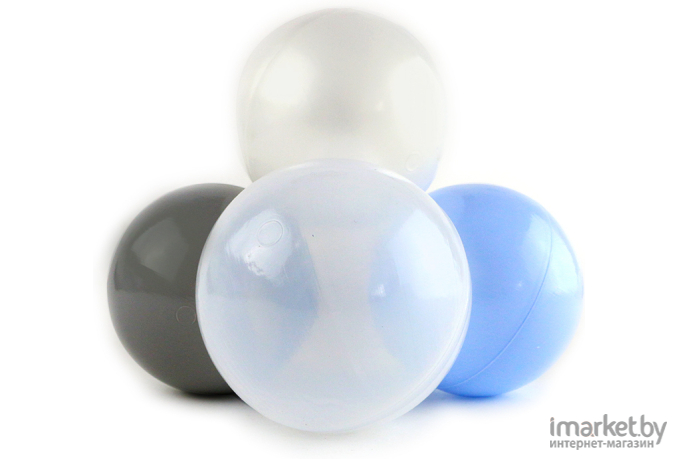Набор шаров для сухого бассейна CENTR-OPT Pastel 150 шаров голубой/серый/жемчужный/прозрачный (008368 г/с/ж/п)