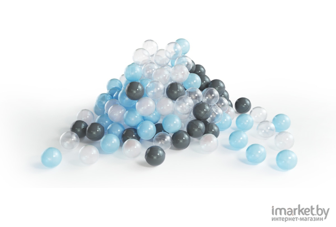 Набор шаров для сухого бассейна CENTR-OPT Pastel 150 шаров голубой/серый/жемчужный/прозрачный (008368 г/с/ж/п)