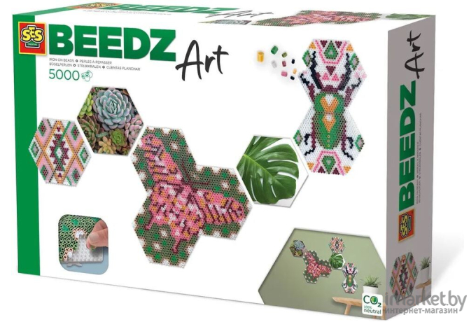 Набор для творчества из термомозаики SES Creative Beedz Art Ботаника (06021)
