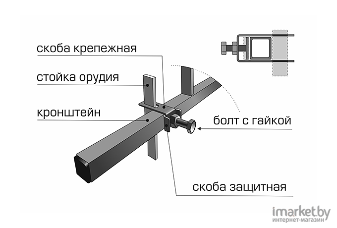 Окучник ВРМЗ ОДБ-16 однорядный дисковый оборотный бороздоделом (0002550000-01)