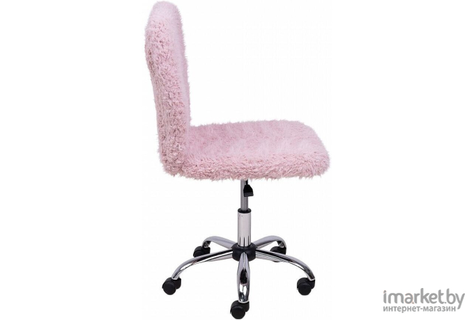 Офисное кресло AksHome Fluffy искусственный мех нежно-розовый