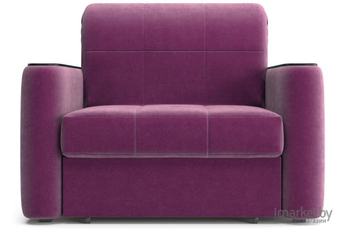 Кресло ЭТОмебель Ницца НПБ 0,8 Velutto 15 фиолетовый/накладка венге