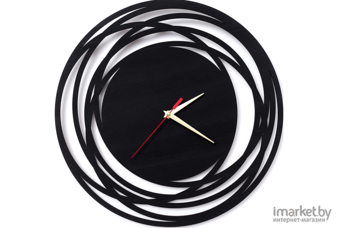 Настенные часы Woodary 40см чёрный (2014)