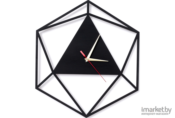 Настенные часы Woodary 40см чёрный (2030)