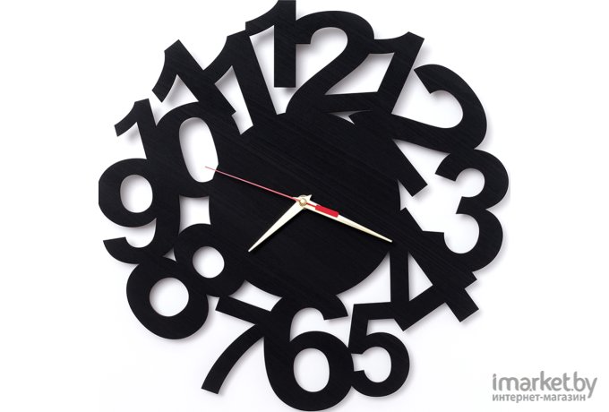 Настенные часы Woodary 40см чёрный (2044)