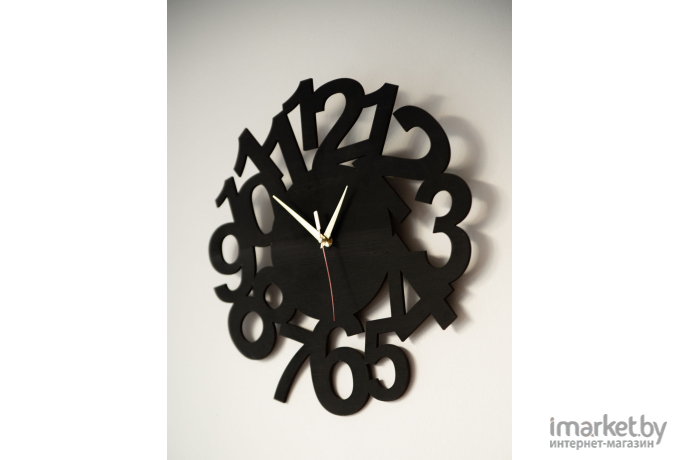 Настенные часы Woodary 40см чёрный (2044)