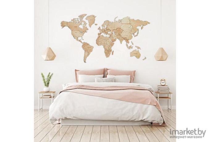 Панно Woodary Карта мира XL (3194)