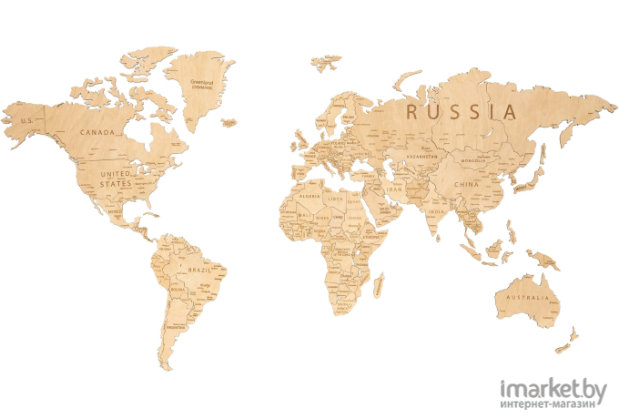 Панно Woodary Карта мира XXL (3195)