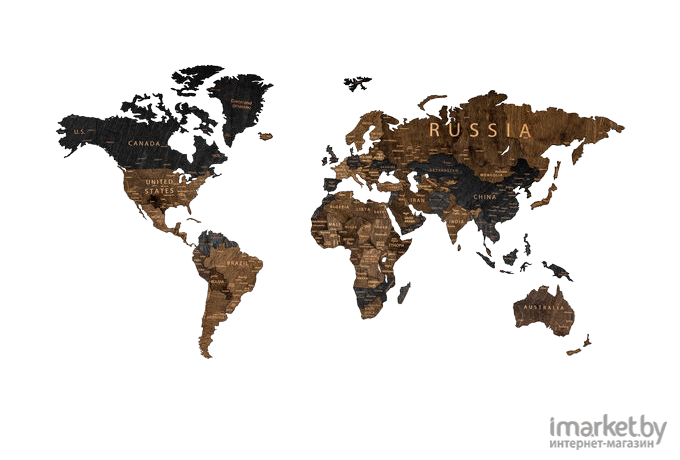 Панно Woodary Карта мира XL (3200)