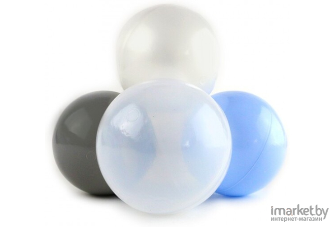 Детский сухой бассейн Kampfer Pretty Bubble бежевый + 300 шаров голубой/серый/жемчужный/прозрачный