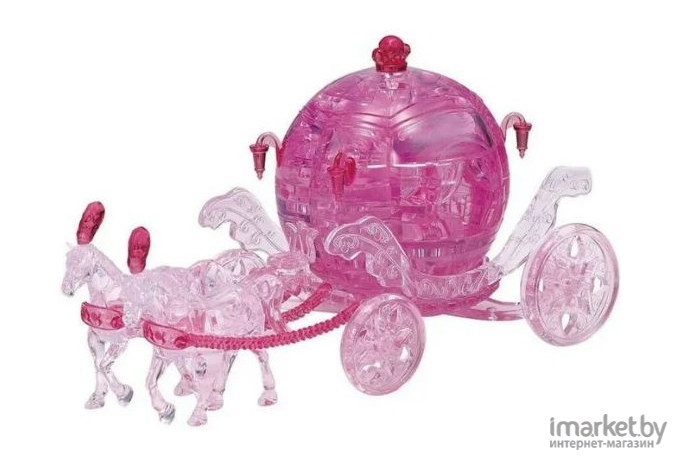 Головоломка Crystal Puzzle 3D Карета розовая (3D-91113)