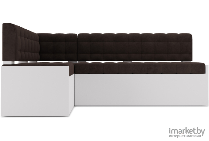 Кухонный диван Mebel-Ars Ганновер 178х82 левый кордрой коричневый (М11-12-15)