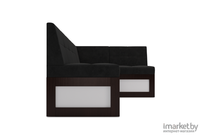 Кухонный диван Mebel-Ars Нотис 207х82 правый велюр черный НВ-178 17 (М11-13-9)