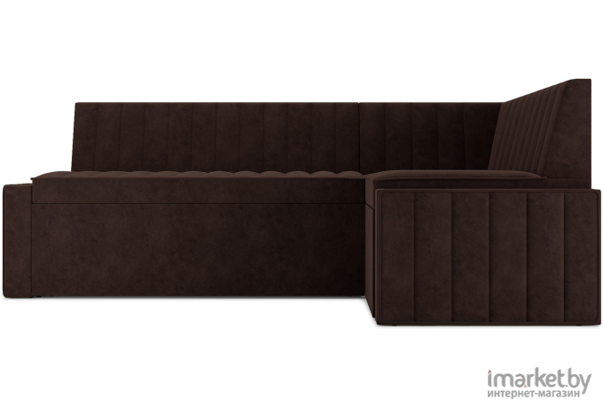 Кухонный диван Mebel-Ars Вермут 213х82 правый кордрой коричневый (М11-19-15)