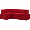 Кухонный диван Mebel-Ars Вермут 193х82 левый кордрой красный (М11-20-16)
