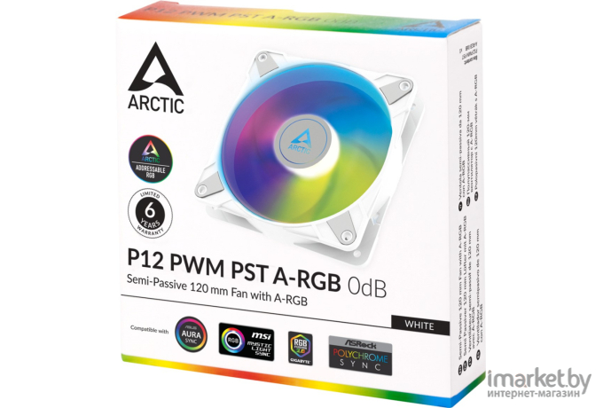 Вентилятор для корпуса Arctic P12 PWM PST A-RGB 0dB (ACFAN00254A)