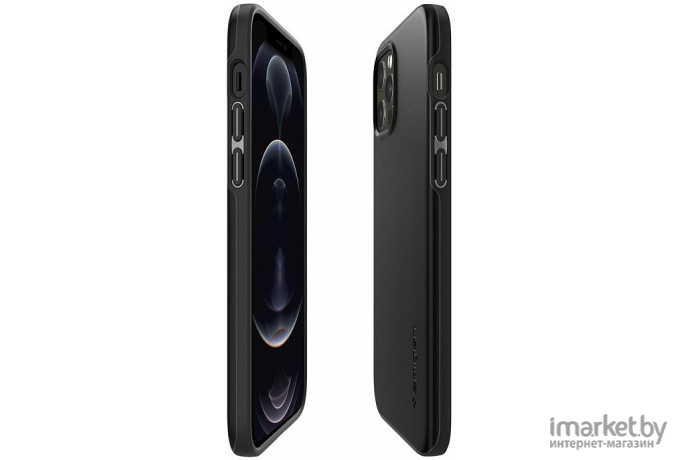 Чехол для телефона Spigen thin fit iphone 12/12 Pro Black (ACS01696)