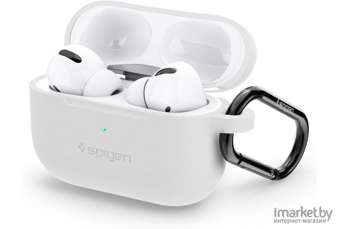 Чехол для наушников Spigen Silicone Fit Apple Airpods Pro White (ASD00534)