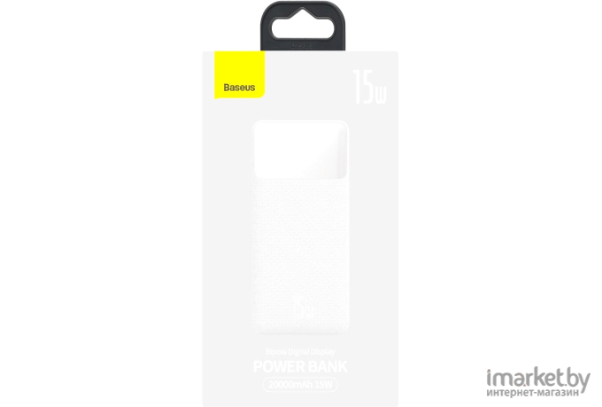 Baseus Bipow Digital Display Power Bank 20000mAh 15W White Overseas Edition