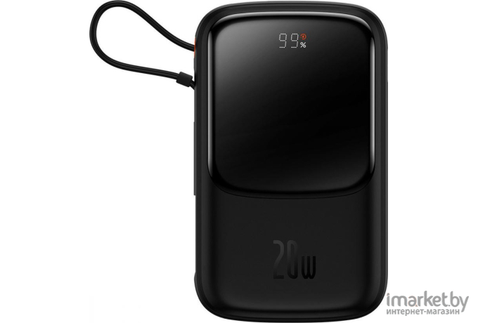 Внешний аккумулятор Baseus PPQD020001 Qpow Pro Digital Display Fast Charge Power Bank 10000mAh 20W (iP Edition) Black