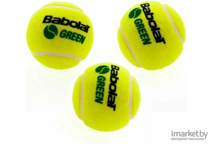 Мяч теннисный Babolat Green 3 шт желтый/зеленый (501066)