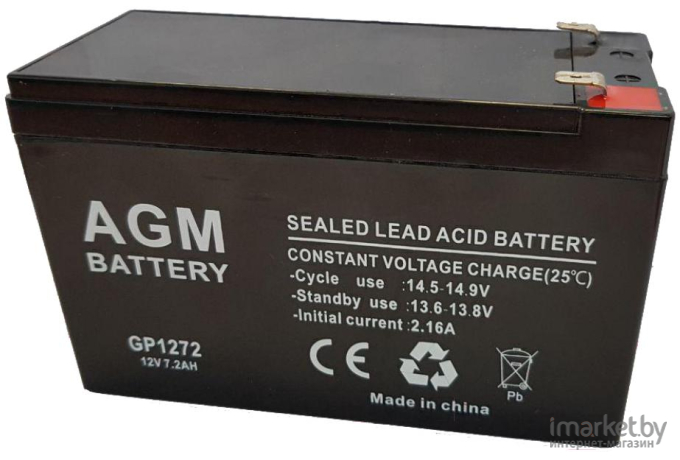 Аккумуляторная батарея AGM 12V/7.2Ah GP-1272 28W F1