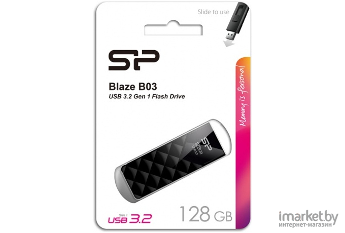 USB Flash Silicon-Power Blaze B03 128GB (SP128GBUF3B03V1K)