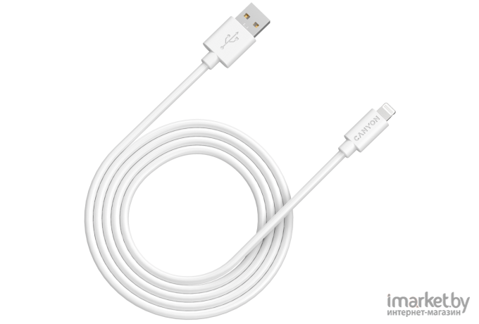 Кабель Canyon CNS-MFIC12W USB Type-A - Lightning 2 м белый