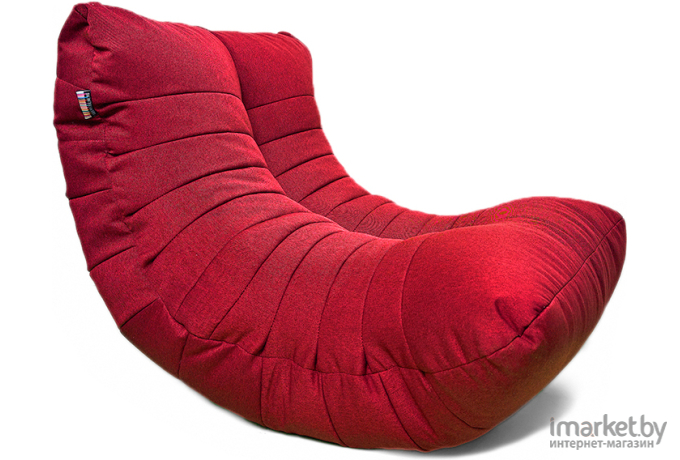 Бескаркасное кресло Loftyhome Кокон XL рогожка Bagama Red