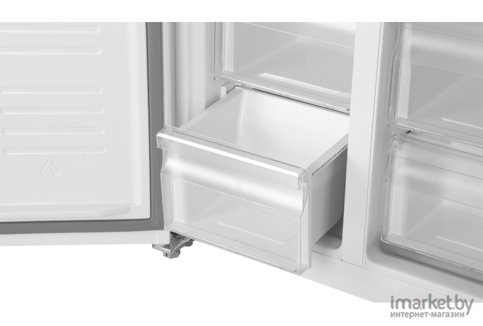Холодильник Hyundai CS5003F Белое стекло