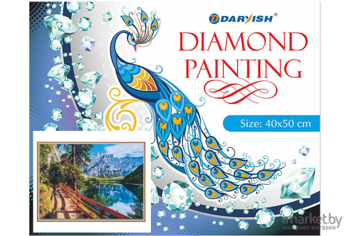 Алмазная живопись Darvish Озеро в горах DV-12413-75