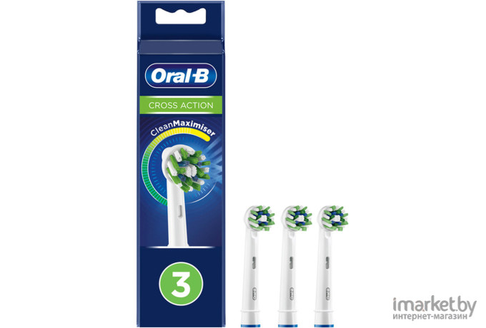 Сменная насадка Oral-B Cross Action CleanMaximizer 3шт (EB50RB3)