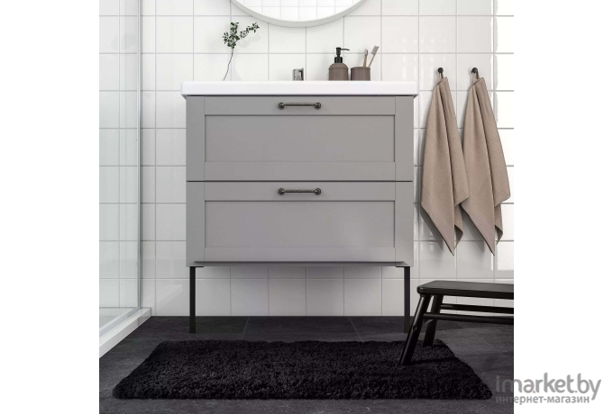 Коврик для ванной Ikea Альмтьерн темно-серый (604.894.22)