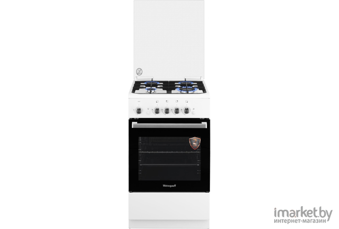 Кухонная плита Weissgauff WGS G4G12 WGS белый/черный (430123)