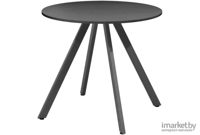 Стол обеденный Millwood Олесунн D800 Л18 антрацит/металл графит