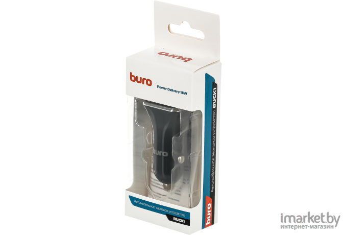 Автомобильное зарядное устройство Buro BUCK1 черный (BUCK18P010BK)
