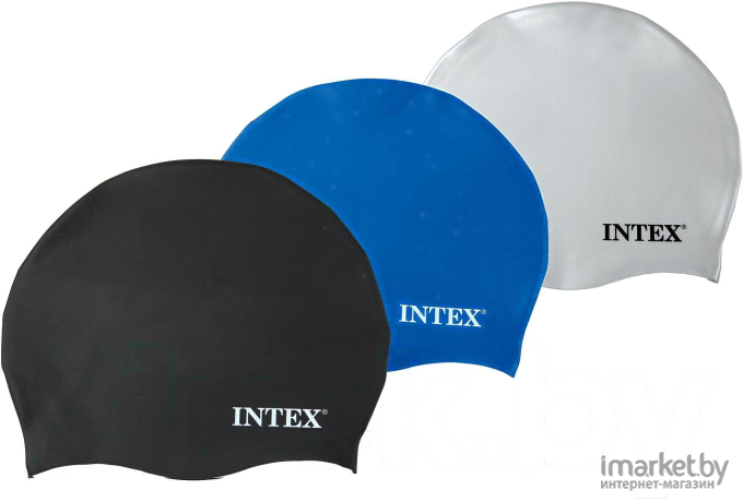 Шапочка для плавания Intex черный (55991)